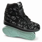کتونی نایک ایر جردن ۱ های طرح کاوس مشکی سبز نعنایی